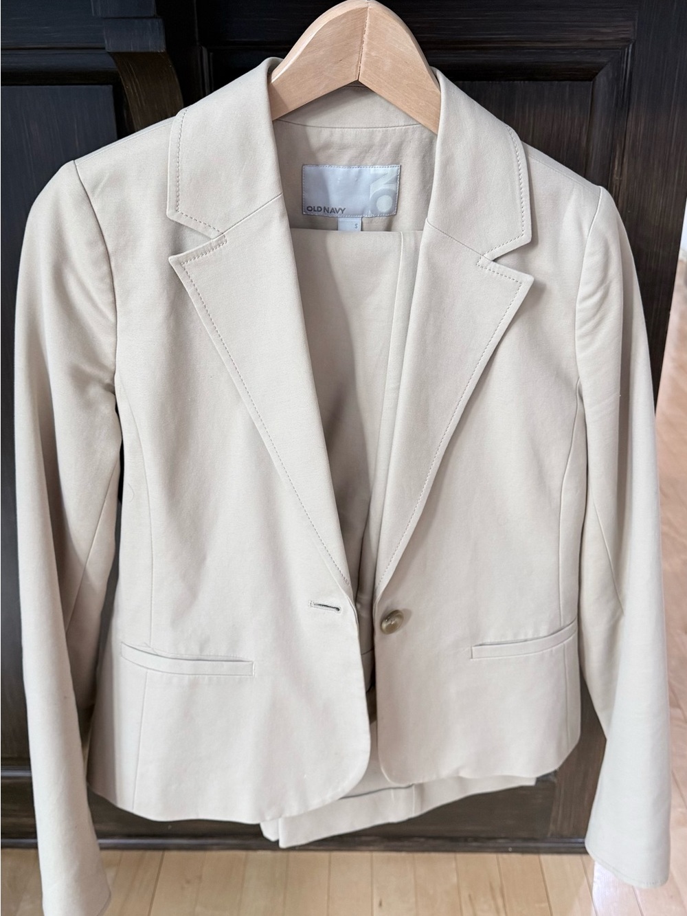 Suit - Old Navy Cream Tailored Blazer and Pants